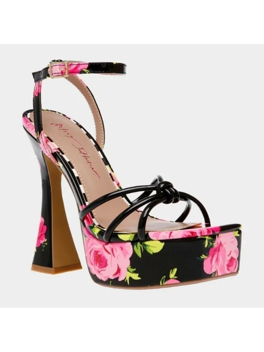 Betsy Johnson Tiky Platform Heels Black Multi